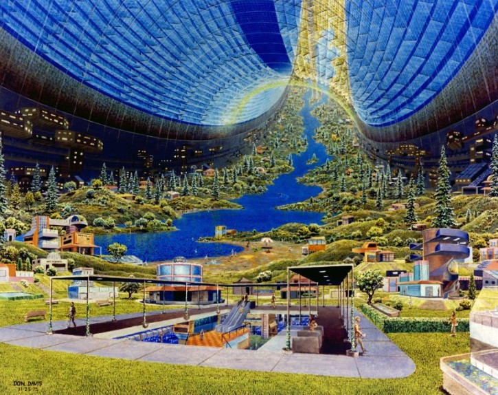 1975 - designs Don Davis - Toroidal Colony (NASA)